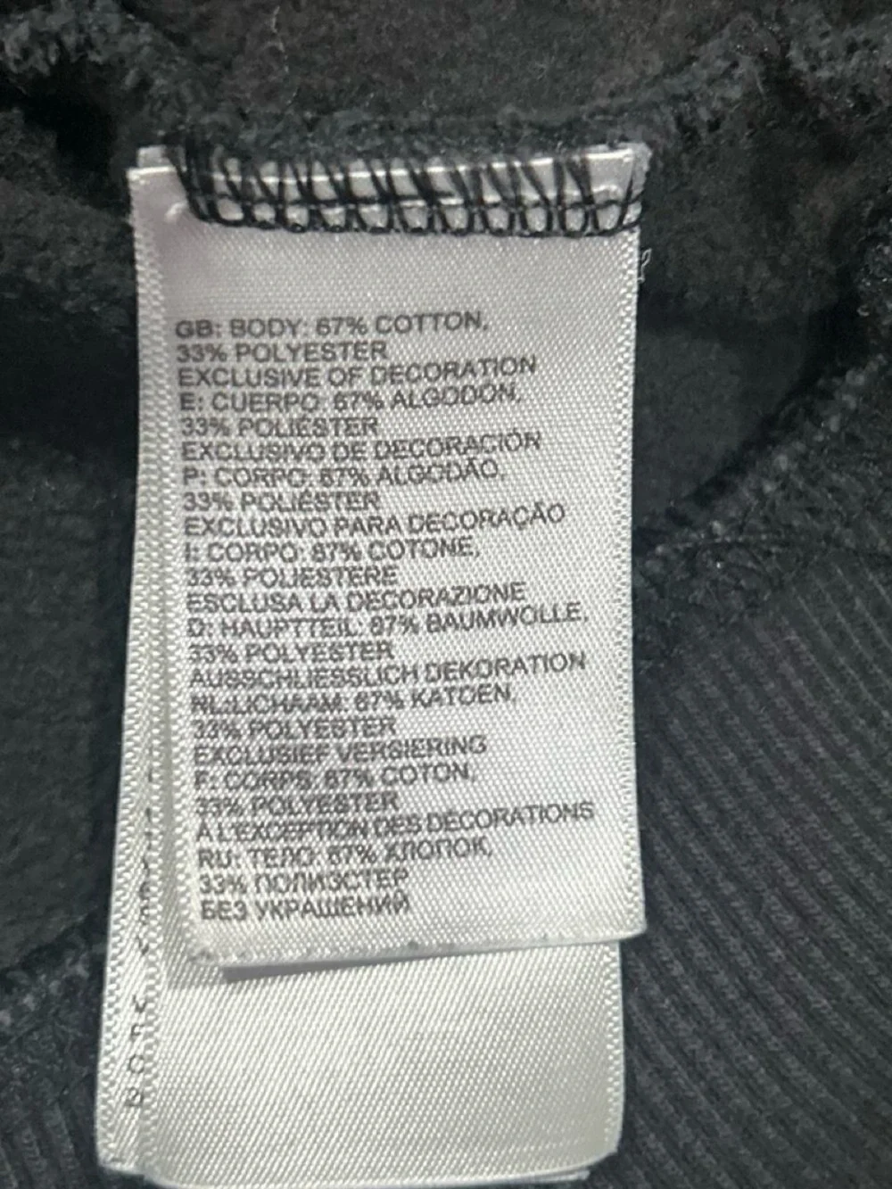The North Face Black Crewneck Hoodie with Bear Graphic